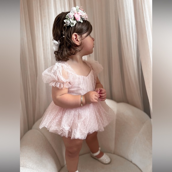 ARABELLA & ROSE TINKERBELL DRESS ROMPER PASTEL PINK - Picture 8 of 10